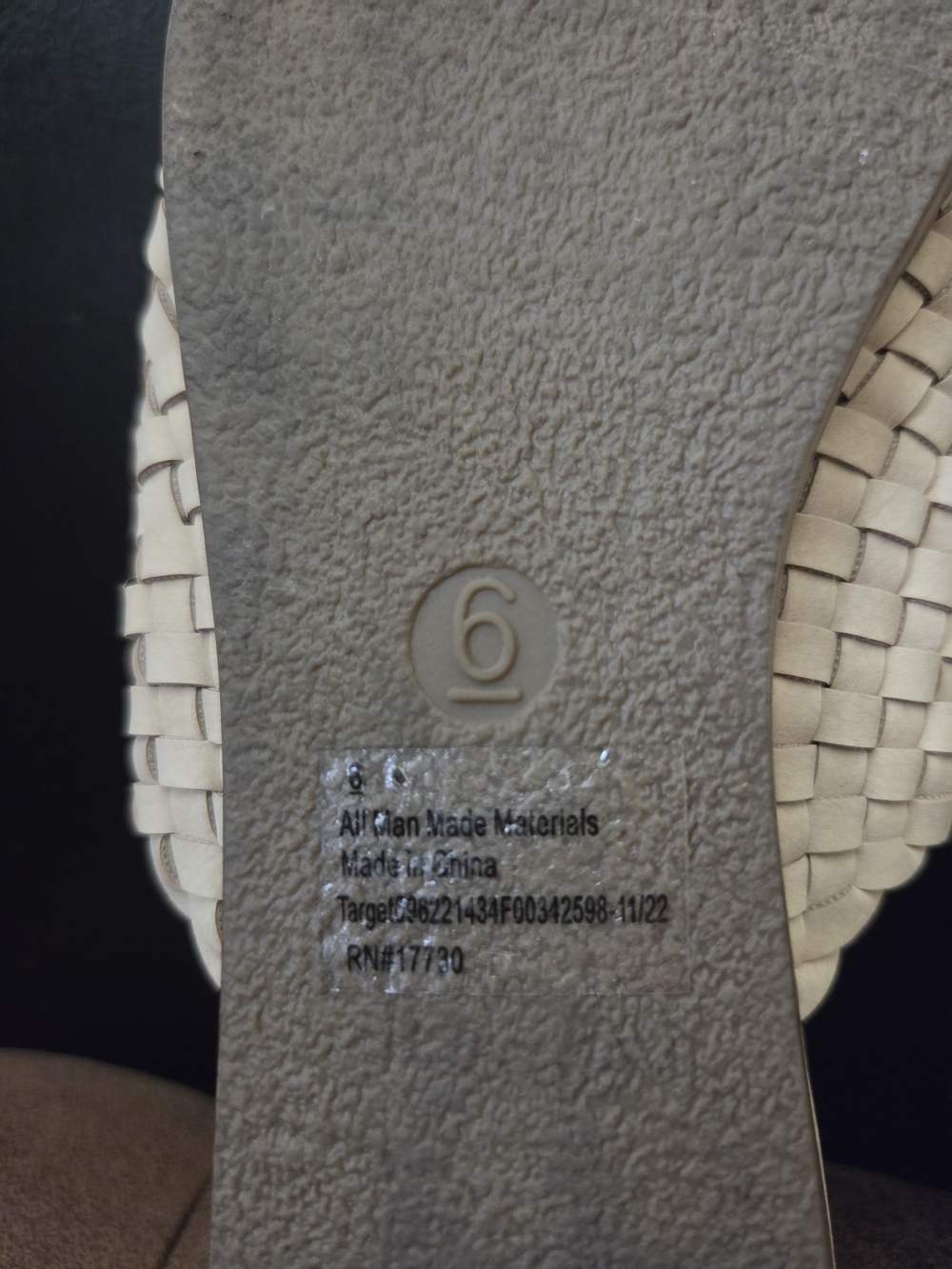 Women's Universal Thread Woven Pointed Slip-On Mules - Cream - Picture 7 of 7